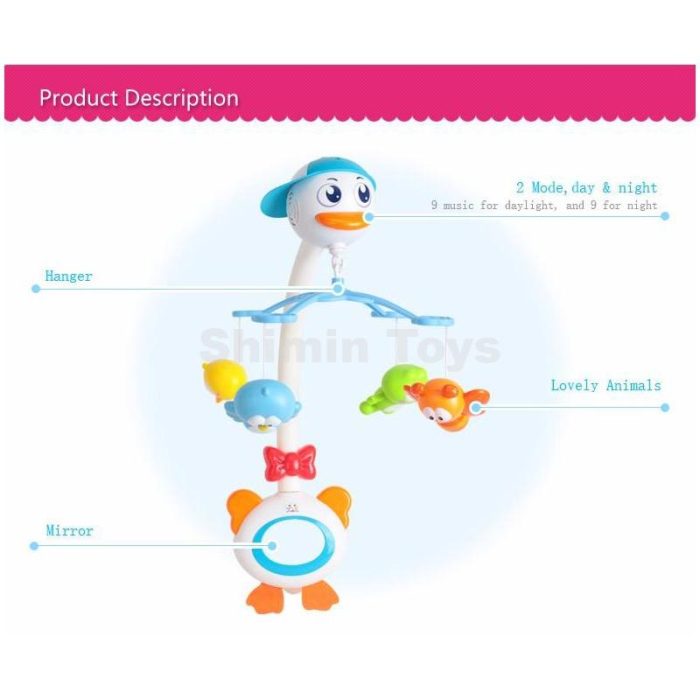 آویز تخت موزیکال مدل اردک هویلی تویز - Image 4